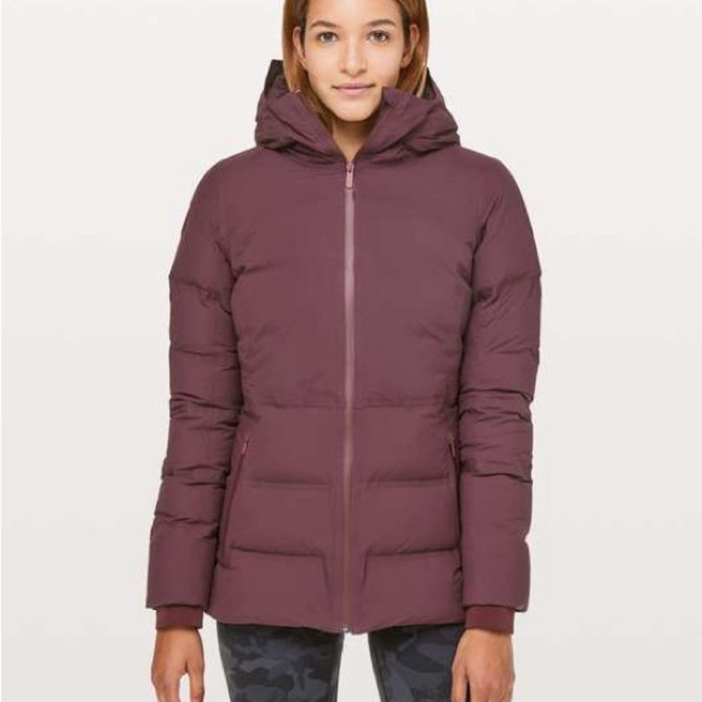 Lululemon Sleet Street Jacket Waterproof 600 Fill Goose Down Puffer Coat SIZE 4